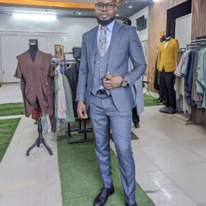 Grey Three-Piece Formal Suit