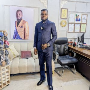 Navy Long-Sleeve Safari Suit
